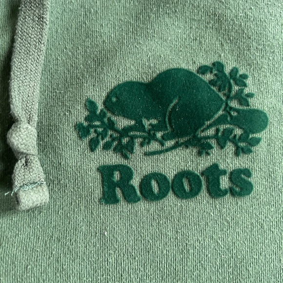 Men’s Roots Full Zip Green Hoodie Sz M - Picture 2 of 10